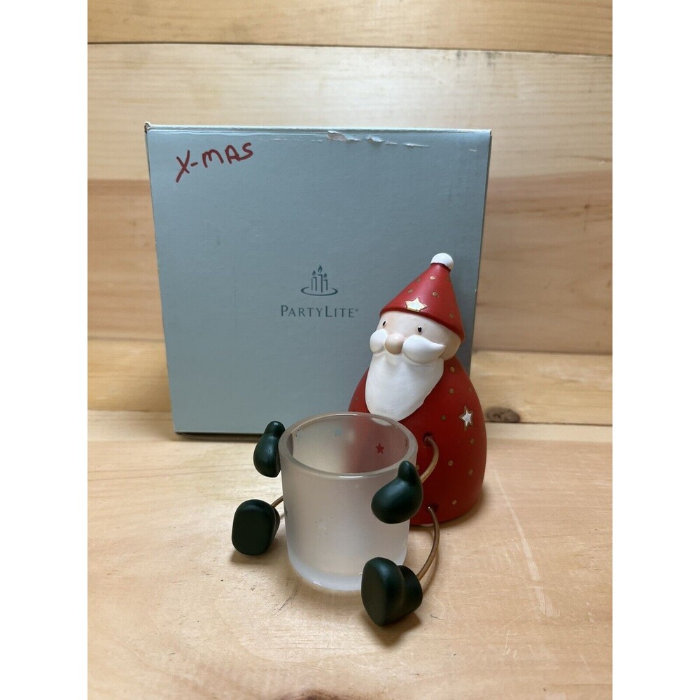 Partylite Holiday Cheer Votive Holder Santa With Original Box P9630 Christmas